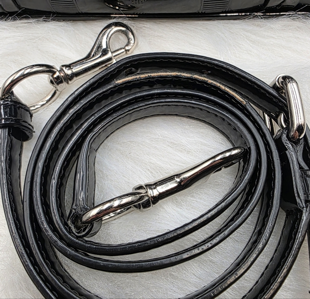 Coach Glossy Black Satchel - Picture 14 of 15